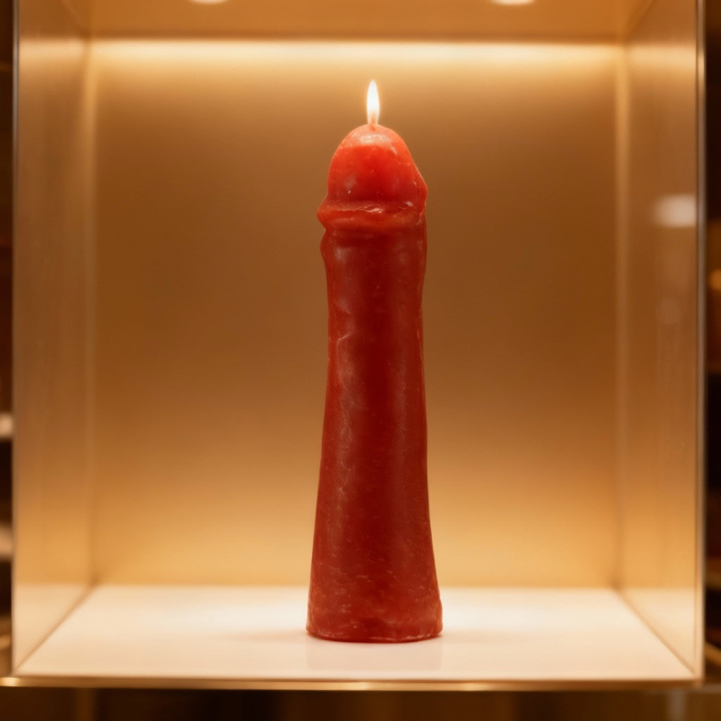 Male Gender Candle Red