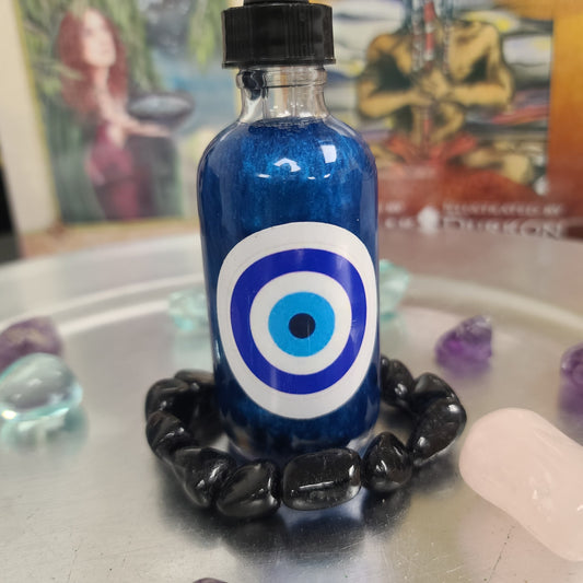 Evil Eye Magical Oil for Aura & Energy Protection, Candle and Body Ritual Oil, Blue Magic Oil, Ritual Protection Oil, Sacred Protection.