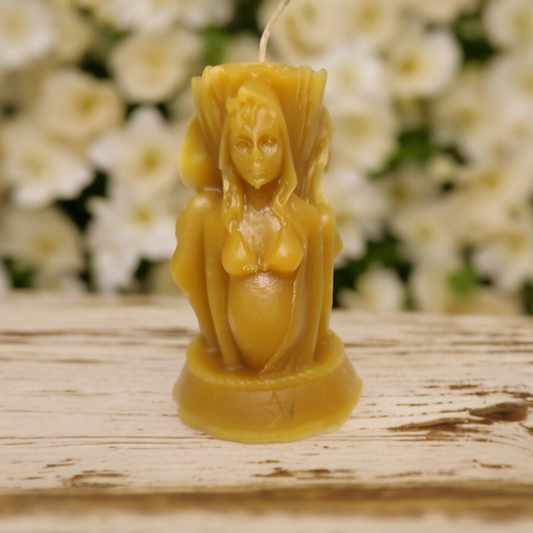 Mother, Maiden, and Crone Single Wick Beeswax Candle by Supernaturally You, Ritual Candle, Mother Maiden And Crone Ritual, Bees Wax Ritual.