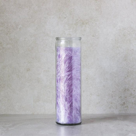 Lavender Purple Handcrafted Palm Wax Prayer Candle