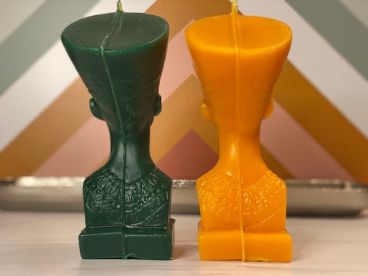 100% Beeswax Egyptian Queen Candle, Nefertiti, The Great Royal Wife