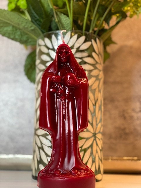 100 Hand Poured, Santa Muerte Candle, Santa Muerte Halloween, Santisima Muerte, Halloween Holy Death, Holy Death Candle, Halloween, Candle