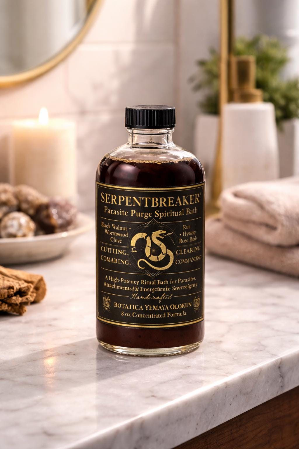 Serpentbreaker Floor Wash – Parasite Purge | Black Walnut Uncrossing Wash | Remove Negative Energy & Attachments | Spiritual Home Cleanser