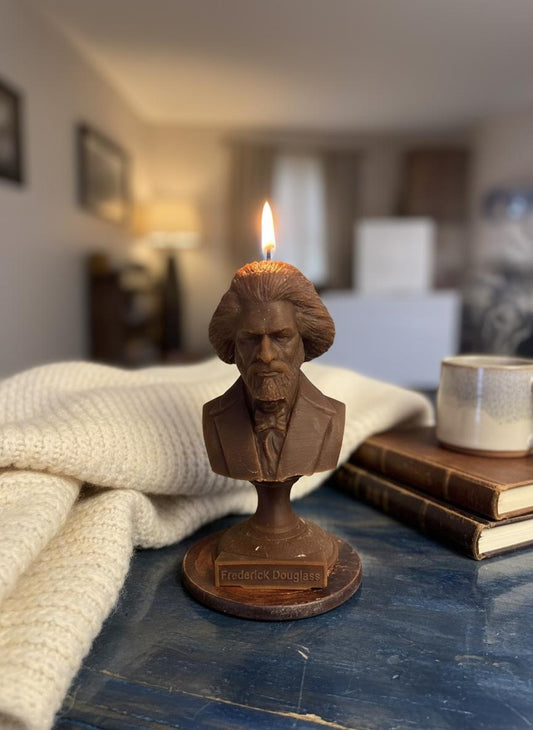Frederick Douglass Bust Candle 5.5 Inch | Abolitionist Candle | Black History Decor | African American Historical Figure | Hand Poured