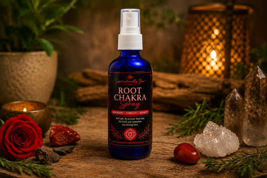 Red Jasper Root Chakra Spray | Grounding & Stability Ritual Mist | Security Courage Protection | Handmade Essential Oil Spray