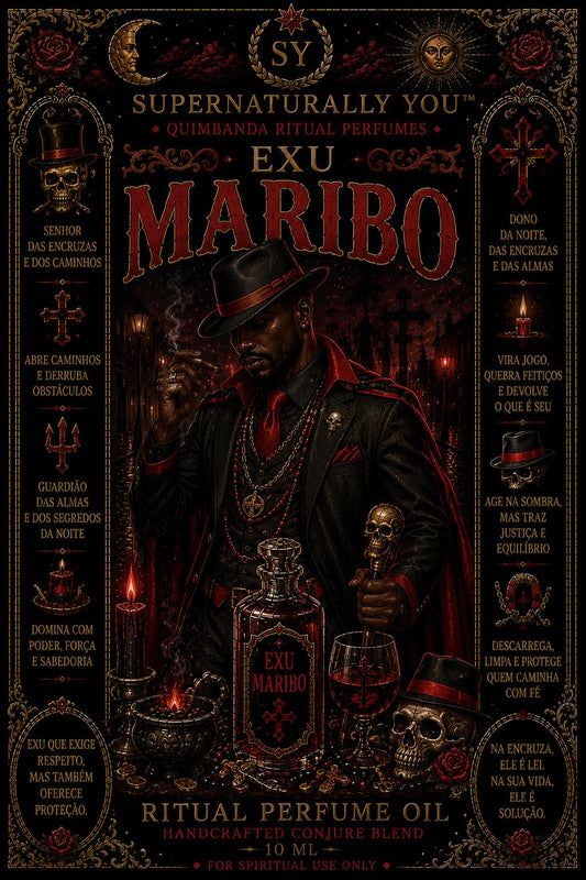 Exu Marabô Luxury Ritual Perfume | Quimbanda Cologne | Masculine Ritual Cologne | Exu Marabô Oil | Dark Seduction Perfume