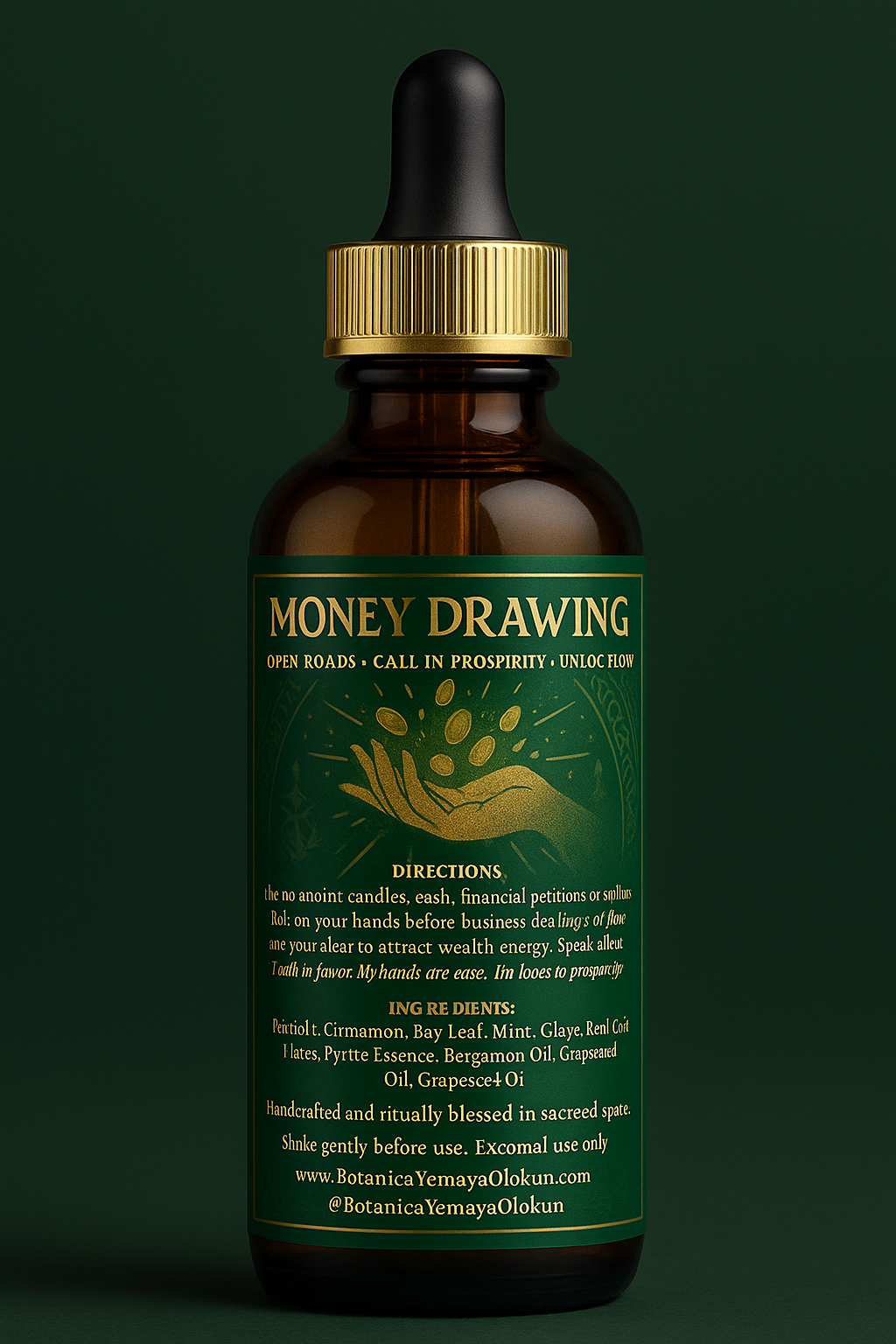 Money Drawing Ritual Oil (2 oz) – SupernaturallyYou™ Prosperity Blend with Real Gold Flakes for Abundance, Wealth & Financial Flow