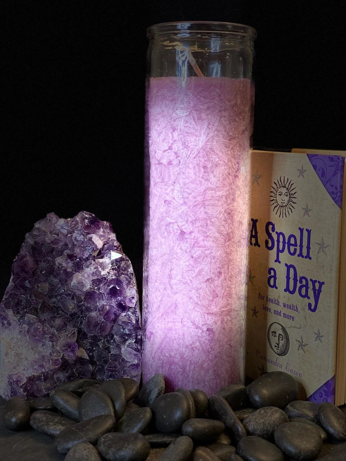 Pink Handcrafted Plain Palm Wax Prayer Candle