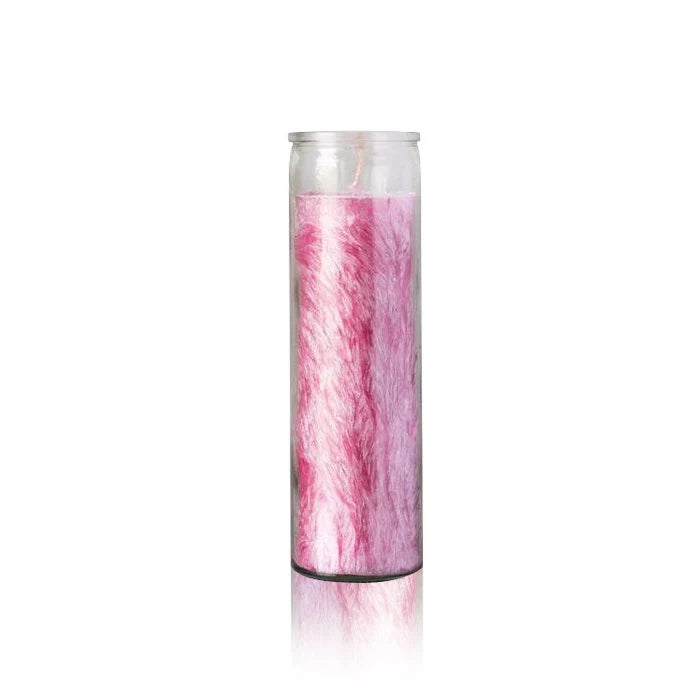 Pink Handcrafted Plain Palm Wax Prayer Candle