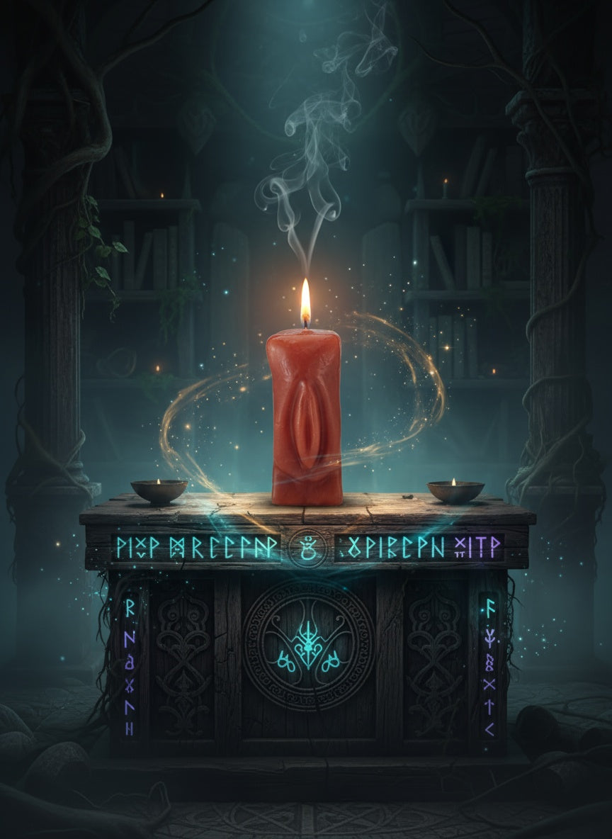 Female Gender Candle Red