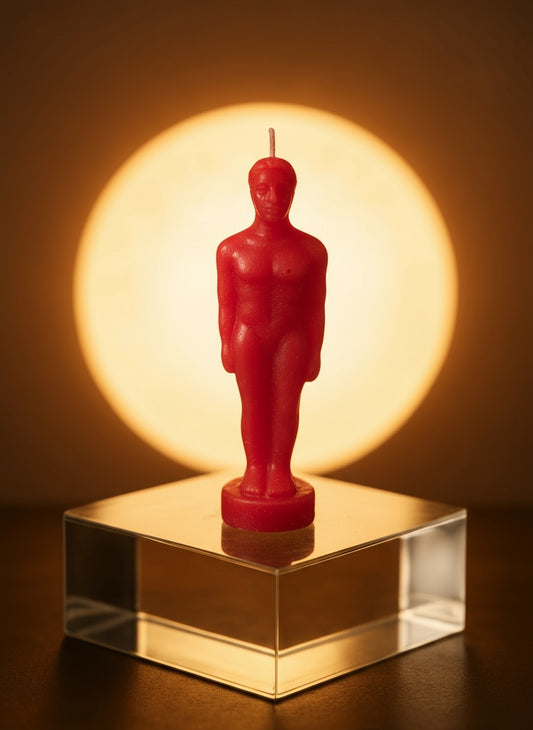 Male Image Candle Red