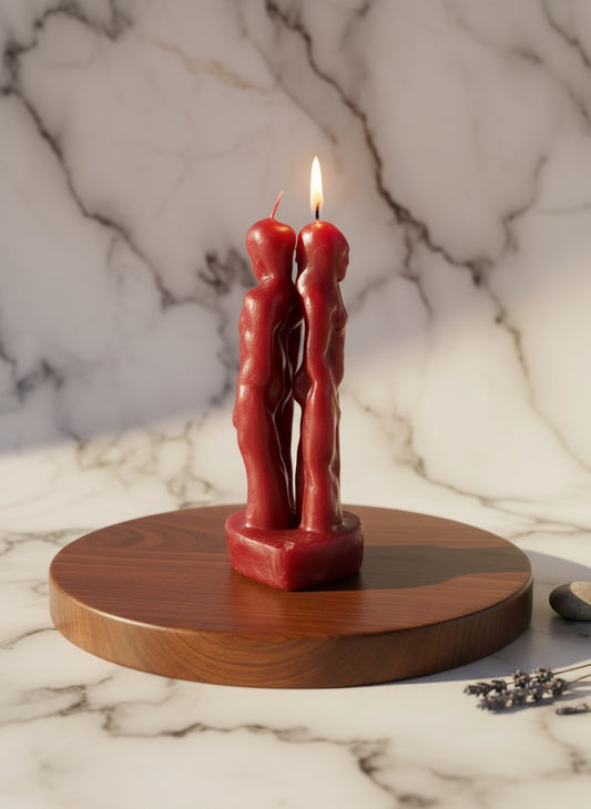 Back-To-Back Separation Candle Red