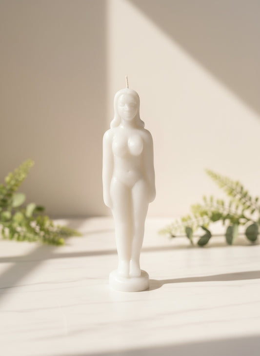 Female Image Candle White