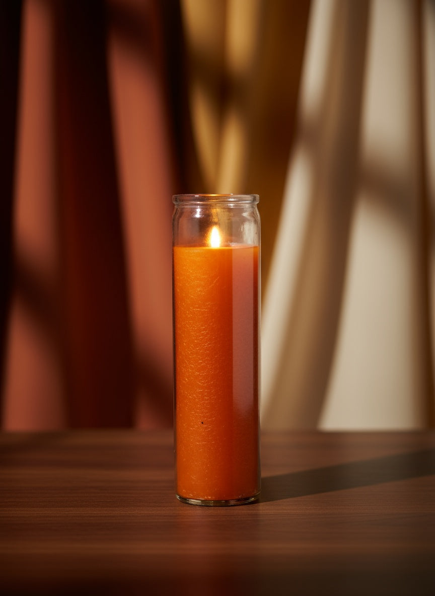 7 Day Plain Orange Candle