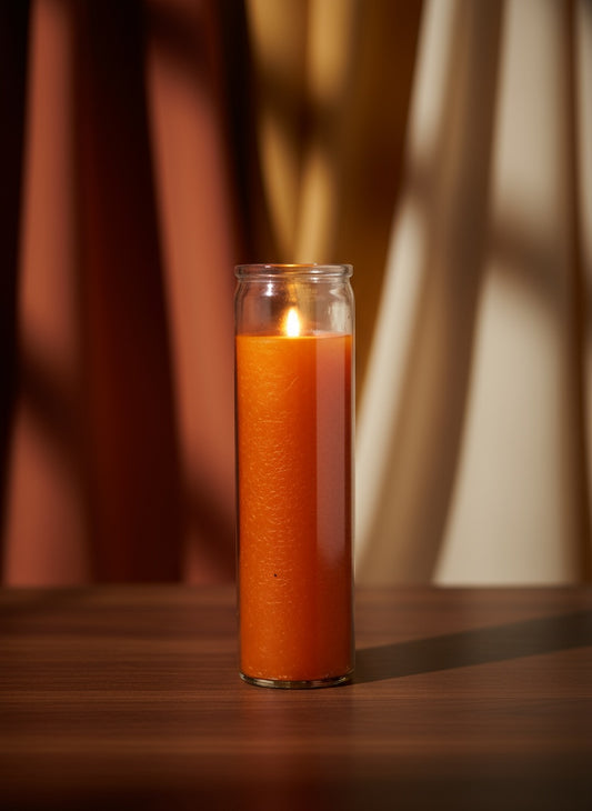 7 Day Plain Orange Candle