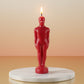 Male Image Candle Red
