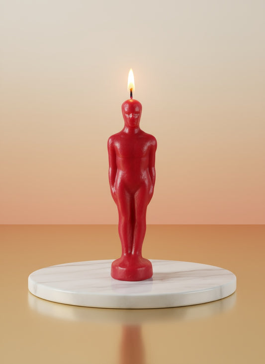 Male Image Candle Red