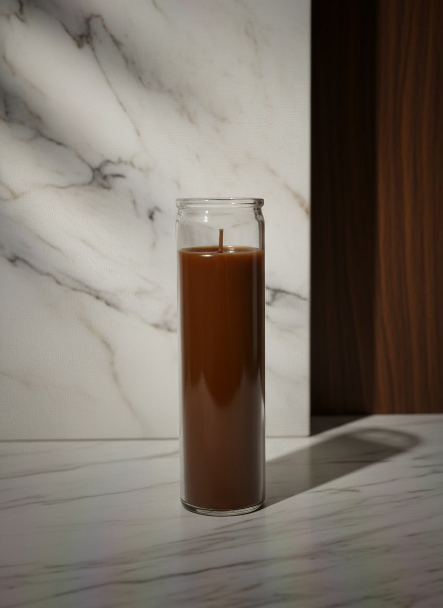 7 Day Plain Candle Brown