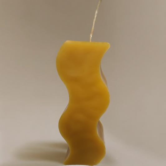 Be Kind Wave Pillar Candle, Bees Wax Candle, Bees Wax Pillar, Bees Wax Scented Candle, Honey Scented Candle.