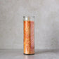 Orange Handcrafted Plain Palm Wax Prayer Candle