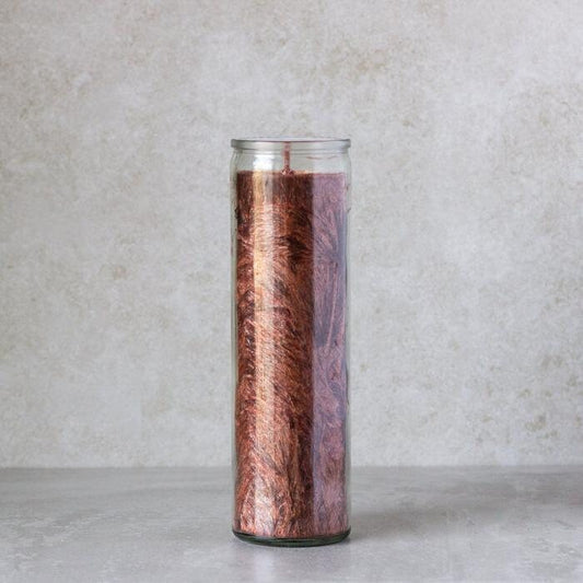 Brown Handcrafted Plain Palm Wax Prayer Candle