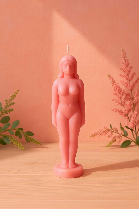 Female Image Candle Pink