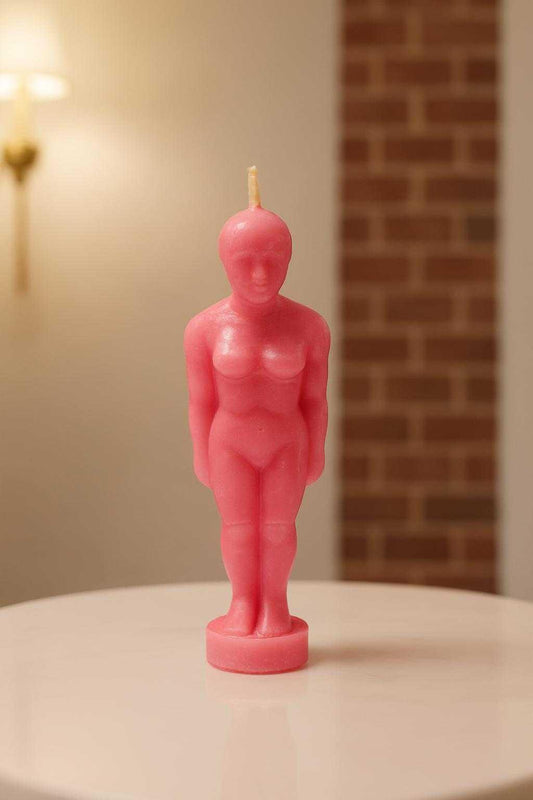 Male Image Candle Pink