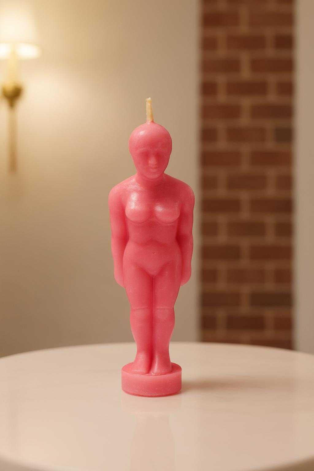 Male Image Candle Pink