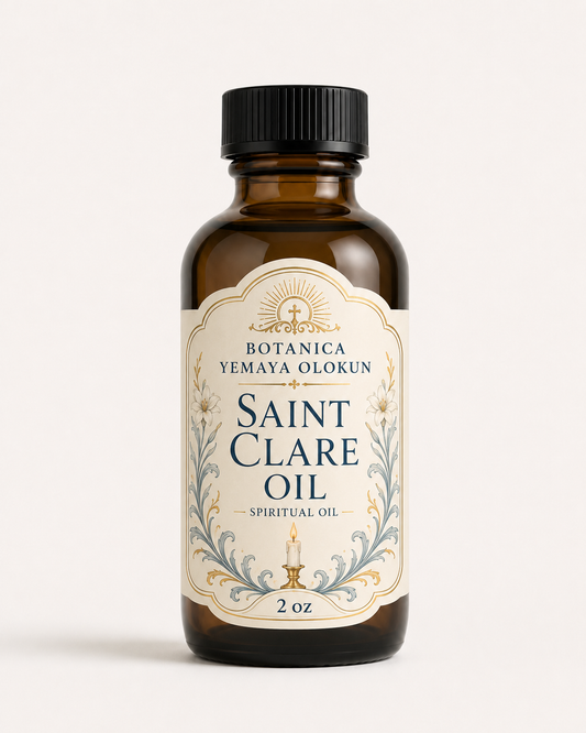 Saint Clare Oil | Spiritual Clarity Oil | Prayer & Meditation Oil | Protection Oil | Ritual Oil | Handmade Spiritual Anointing Oil