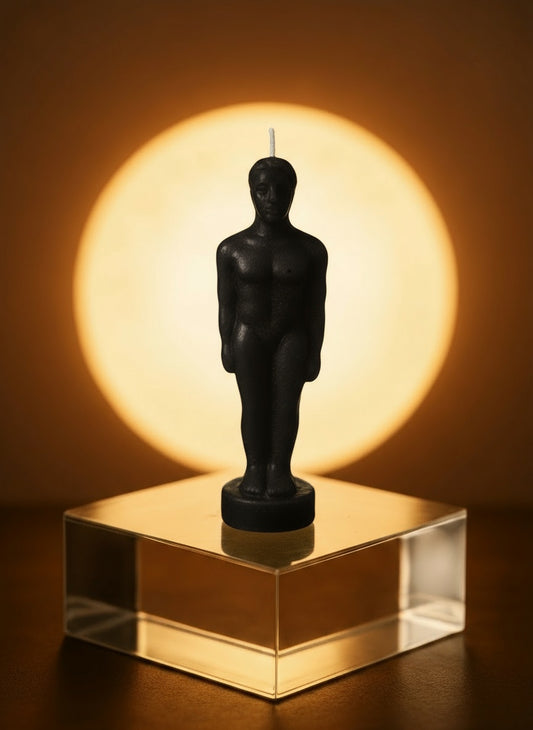 Male Image Candle Black