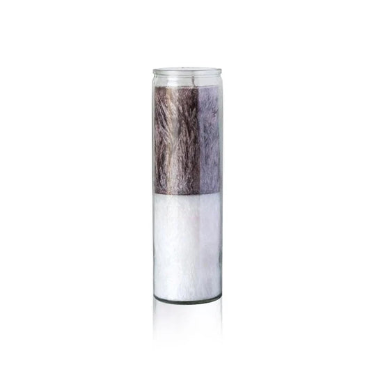 Black and White Handcrafted Plain Palm Wax Prayer Candle