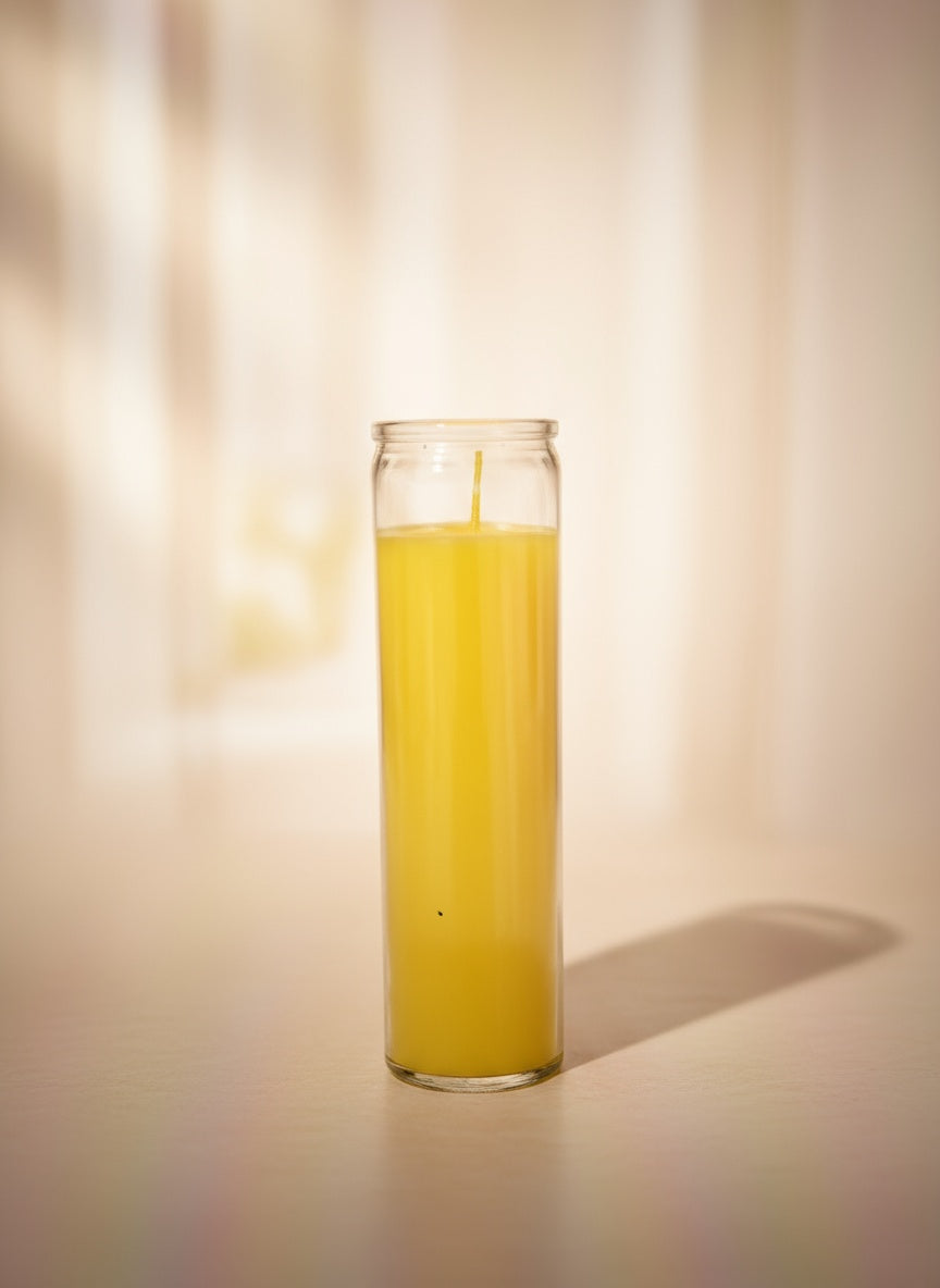 7 Day Plain Yellow Candle