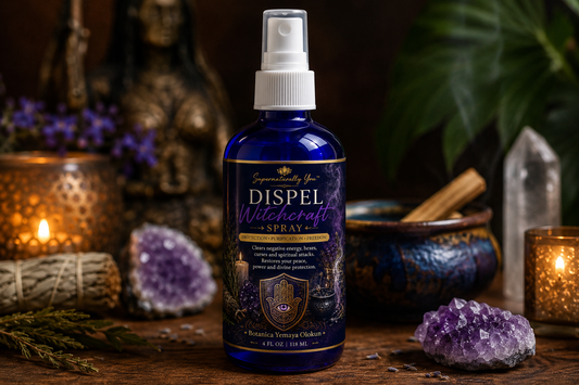 Dispel Witchcraft Spray | Spiritual Protection Spray | Hex Breaking Mist | Evil Eye Cleanse | Aura Cleansing | Ritual Spray | 4 oz