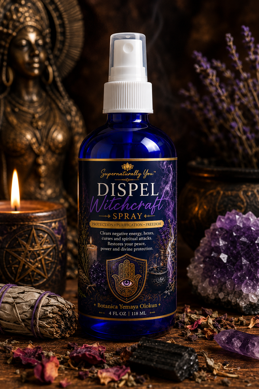 Dispel Witchcraft Spray | Spiritual Protection Spray | Hex Breaking Mist | Evil Eye Cleanse | Aura Cleansing | Ritual Spray | 4 oz
