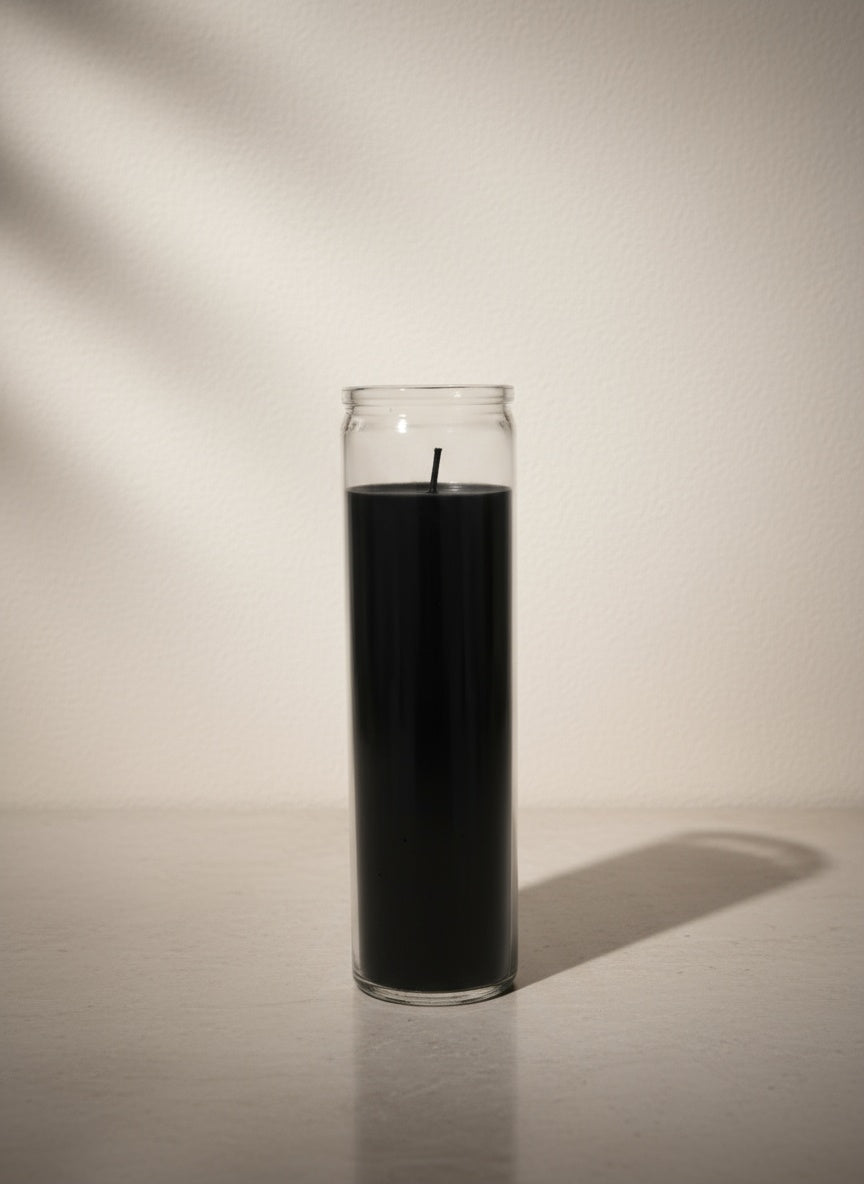7 Day Plain Black Candle