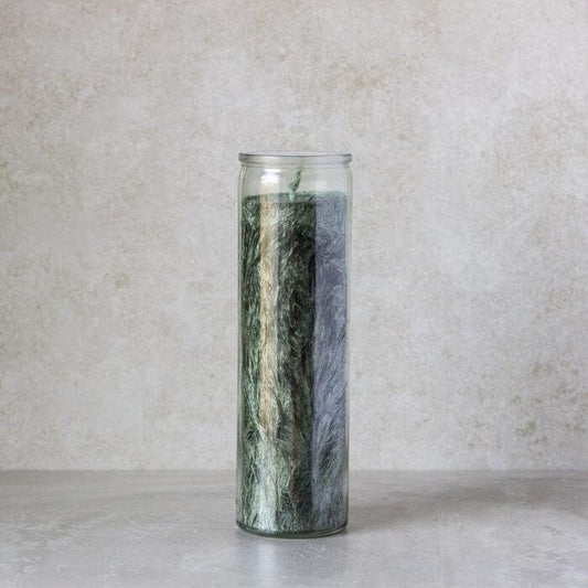 Green Handcrafted Palm Wax Prayer Candle