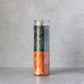 Green and Orange Handcrafted Palm Wax Prayer Candle