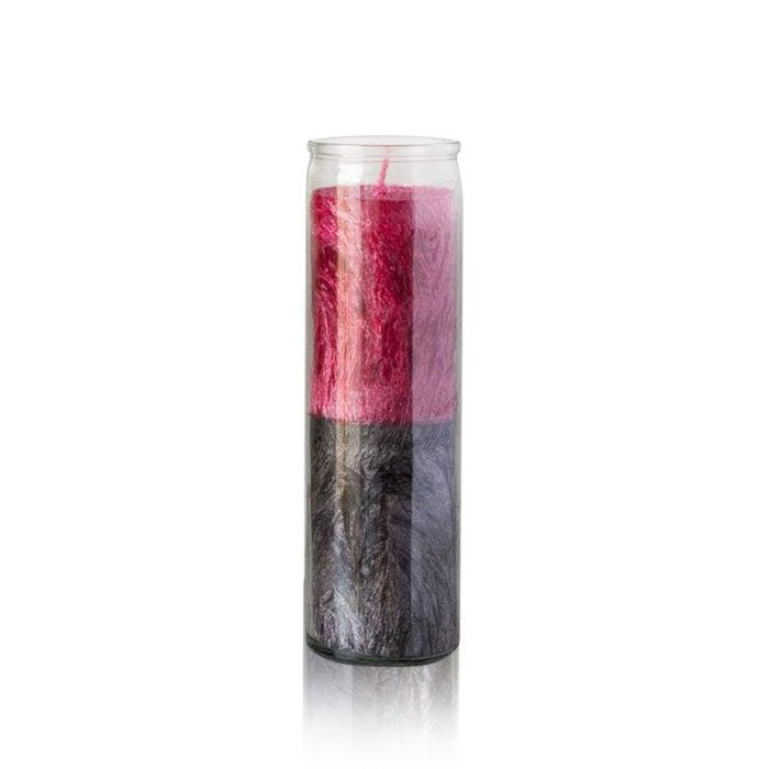 Red and Black Handcrafted Palm Wax Prayer Candle