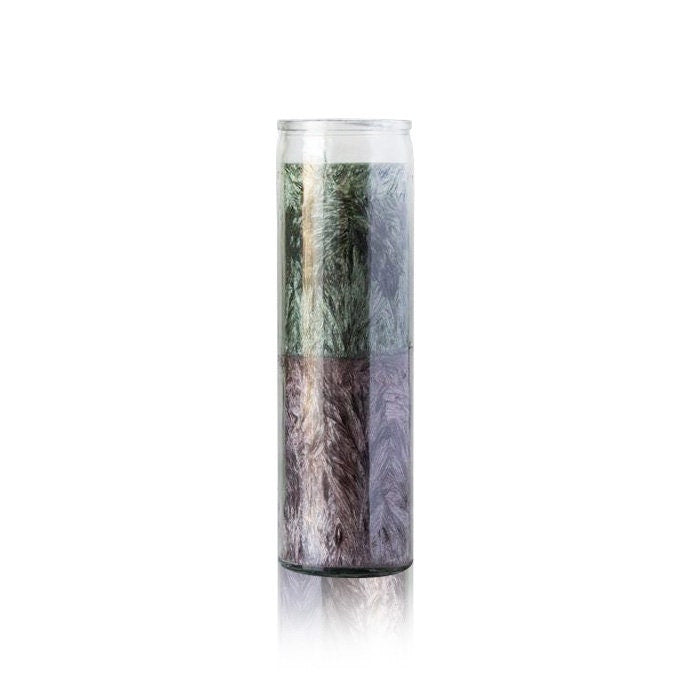 Green and Black Handcrafted Palm Wax Prayer Candle