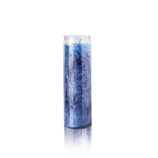 Dark Blue Handcrafted Palm Wax Prayer Candle