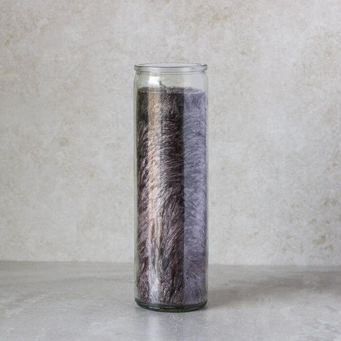 Black Handcrafted Palm Wax Prayer Candle