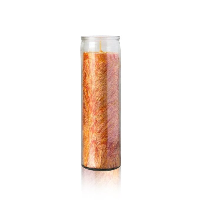 Orange Handcrafted Palm Wax Prayer Candle