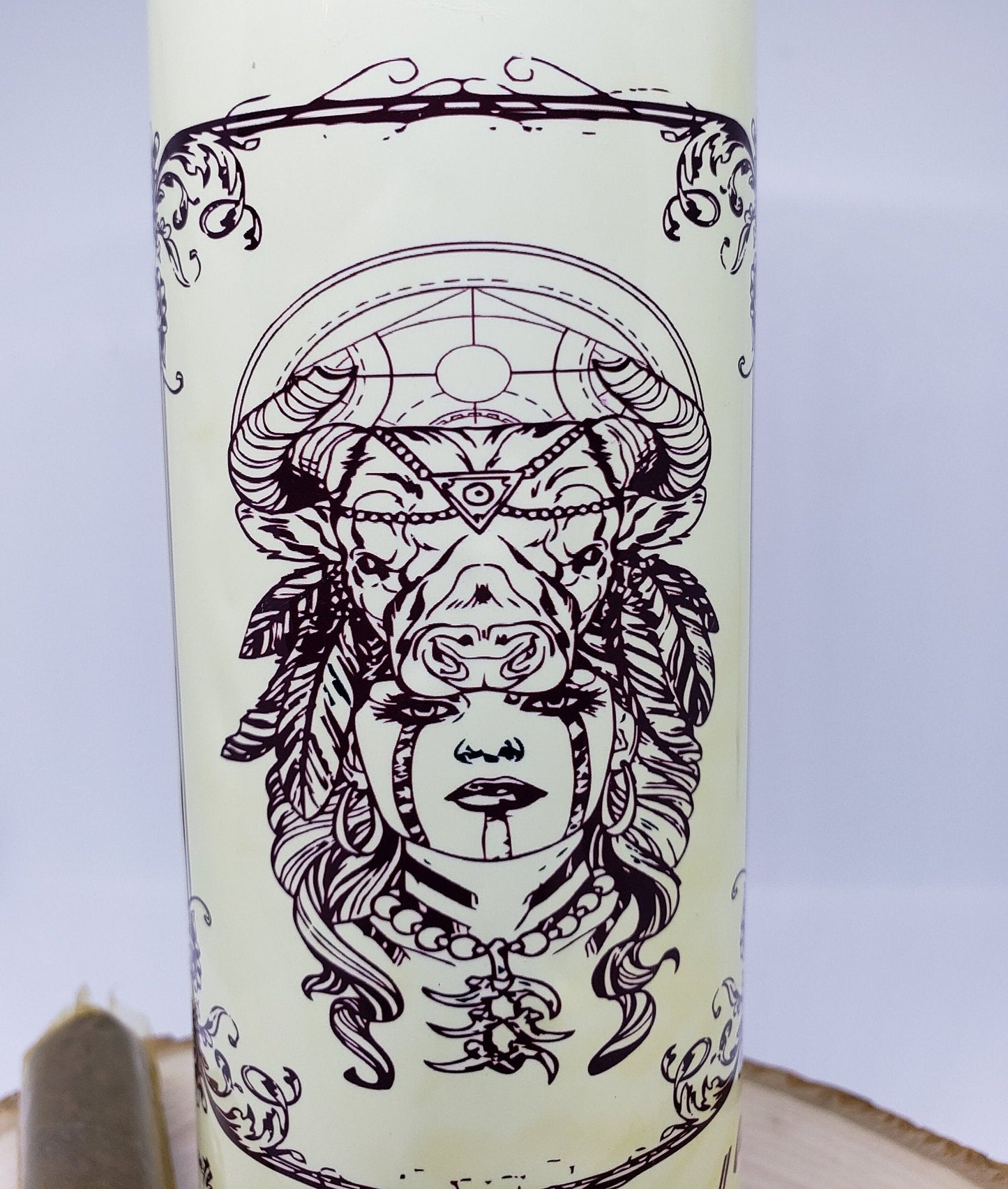 Hand Poured Soy Ritual Candle With Herbs and Crystals To Honor The Presence of The Ancestors