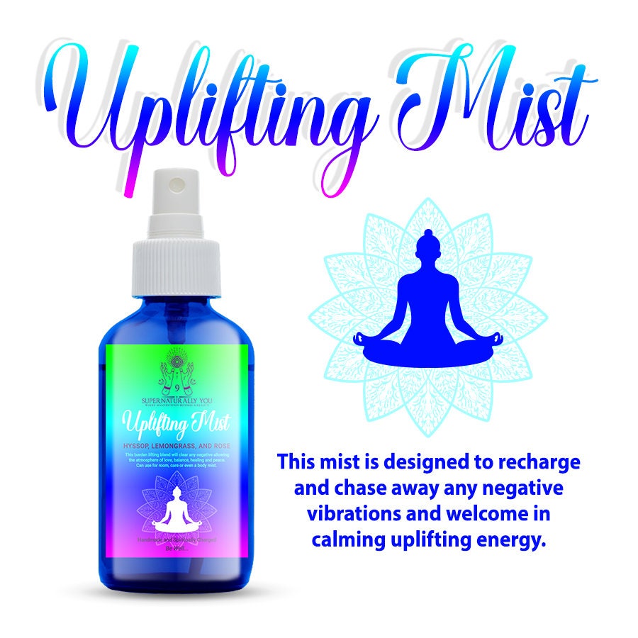 Uplifting Spray Mist, Body Mist, Uplifting Mist, Crystal-infused Mist, Meditation Mist