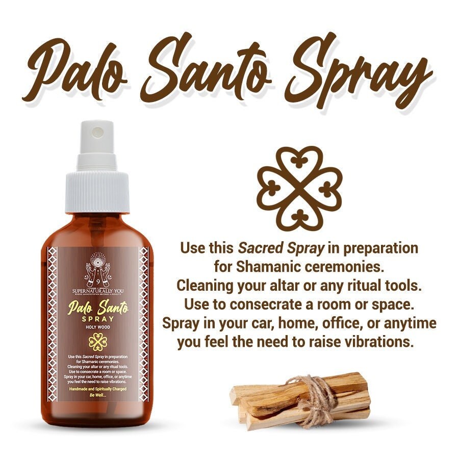 Palo Santo Spray, Palo Santo Mist, Natural Smudging, Traditional Smudging, Clear Negative Energy From Your Home