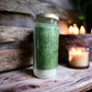 Money Manifestation Masterpiece - A Luxurious Palm Wax Candle Infused with Herbs and Crystals, Scented with the Aroma of Prosperity, Money.
