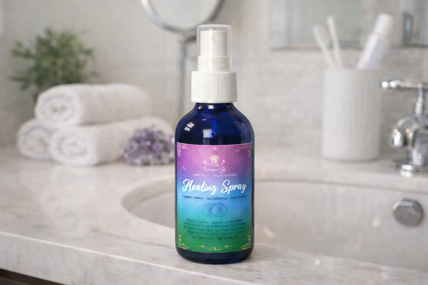 Healing & Aura Clearing Spray | Energy Cleansing Mist | Chakra Balance Spray | Reiki Healing Spray | Meditation Room Spray