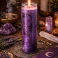 Dark Purple Palm Wax Prayer Candle | 7 Day Candle | Psychic Protection, Intuition, Dream Work, Meditation, Spirit Guide Connection | 24 oz