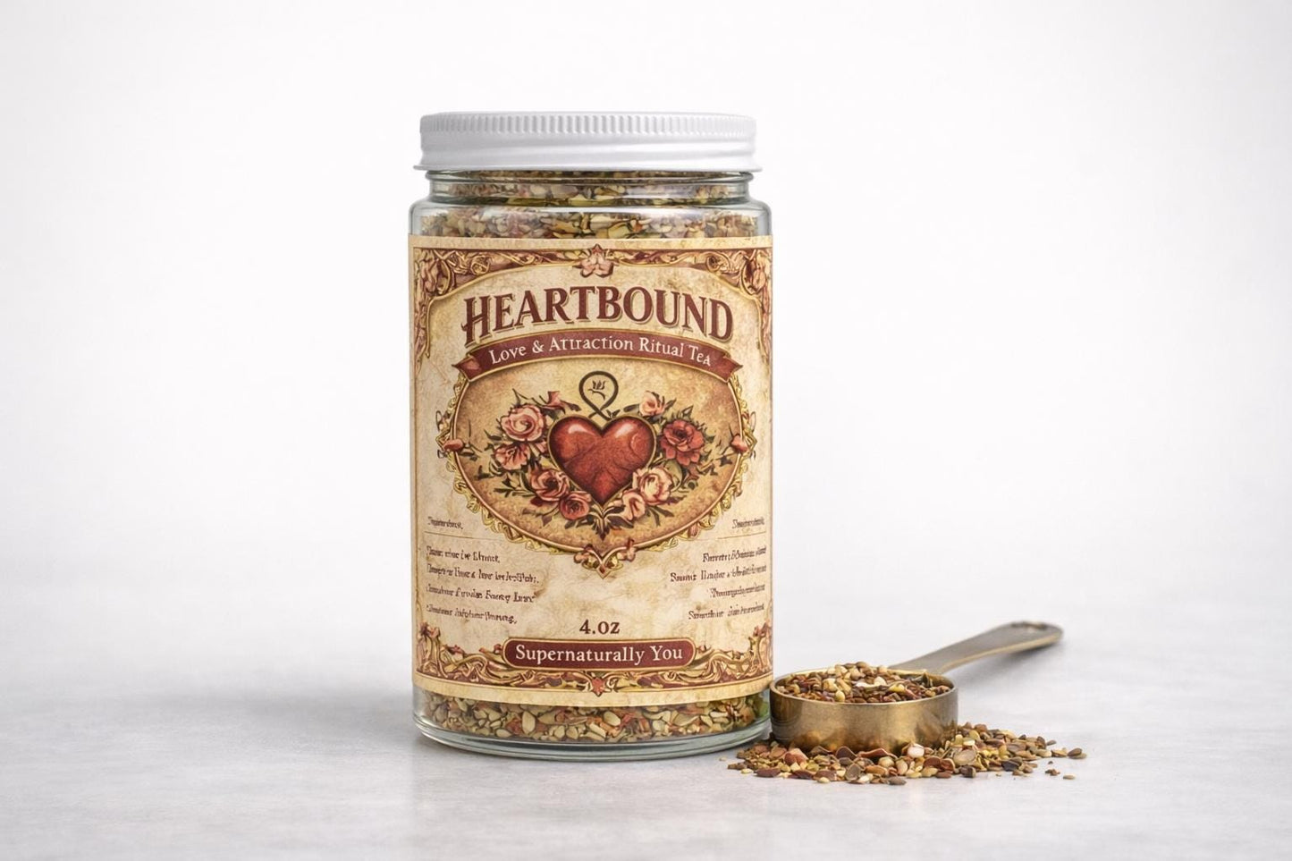Heartbound Love Tea | Valentine’s Herbal Tea for Love, Attraction & Emotional Connection | Rose Hibiscus Ritual Tea | Spiritual Tea | 4oz