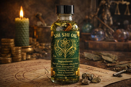 Shi-Shi Abundance Ritual Oil – Emergency Hoodoo Formula for Fast Luck, Wealth, Court Cases, Success & Road Clearing